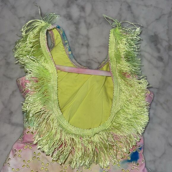 Shade Critters Watercolor Eyelet Fringe Back Girls One Piece Swimsuit 6-12 m - Picture 5 of 8